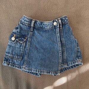 Zara Blue Denim Skort 2-3
